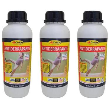 Imagem de Kit 3 antiderrapante liquido rampa piscina banheiro allchem 1 litro