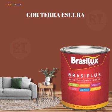 Imagem de Tinta de Parede  Semi Brilho Laranja 800ml Brasiplus Acrilica Lavável.