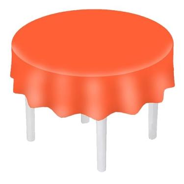 Imagem de Toalha de Mesa de TNT Redonda - 4 uni cor LARANJA 1,35 Diâmetro