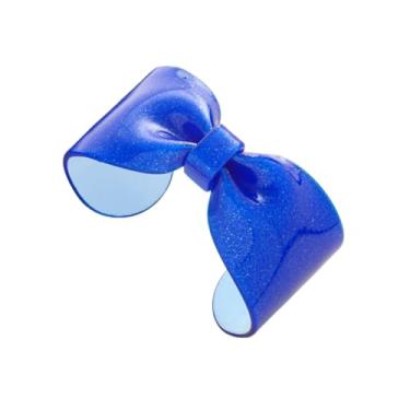 Imagem de Pulseira aberta com laço de resina com glitter, personalidade, arco-íris, geométrico, com laço irregular, placa de acetato, pulseira leve e grossa para mulheres, joias e presentes, Medium, Resina, Sem