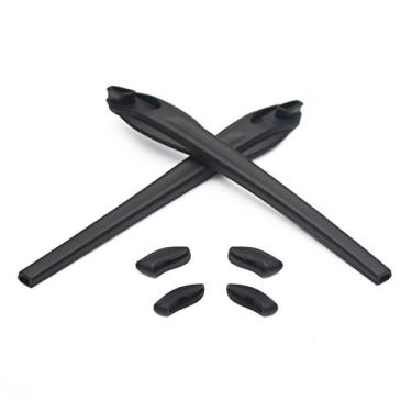 Imagem de Eye Opening Stuff Kits de borracha para substituição e nariz compatíveis com óculos de sol Oakley Flak 2.0/Flak 2.0 XL OO9188 - Preto