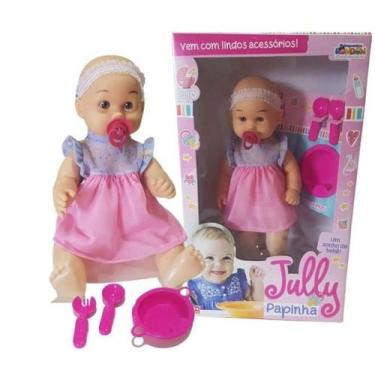 Imagem de Bonequinha baby Infantil Comidinha com Diversos Acessórios - Boneca Ju