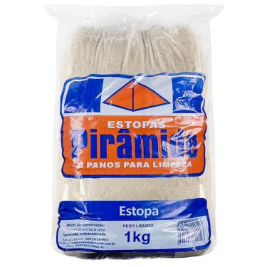 Imagem de Estopa Branca Uso Geral 1KG Pirâmides