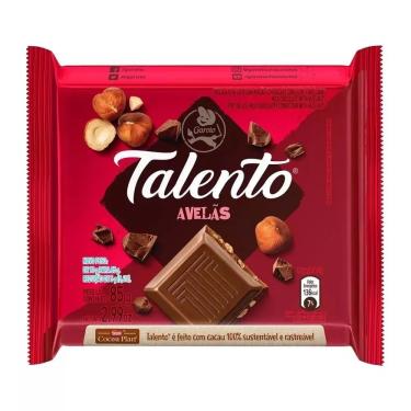 Imagem de Barra de Chocolate Talento ao Leite com Avelãs Garoto - 85g