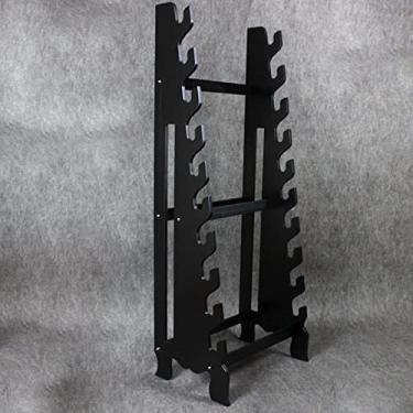 Imagem de Suporte de espada prateleira de espadas de várias camadas para piso, suporte para exibição de espadas, suporte para katana, prateleira para espadas, suporte vertical para piso, prateleira para armas