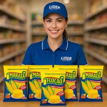 Imagem de 5 Pacotes Flocão Milho Maratá 500g cada Cuscuz S/ Gluten - fix