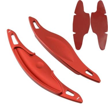 Imagem de Adesivos de alumínio para extensão da alavanca de câmbio do volante Acessórios para carro para Hyundai Creta N Line Night Edition/TGDI Turbo (2023)(vermelho)