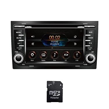 Imagem de AMASE AUDIO Estéreo de carro Wince, 2 Din compatível com Audi A4 S4 RS4, tela sensível ao toque de 7 polegadas, leitor de DVD no painel, suporte GPS Navi, inicialização rápida/câmera traseira/OBDII