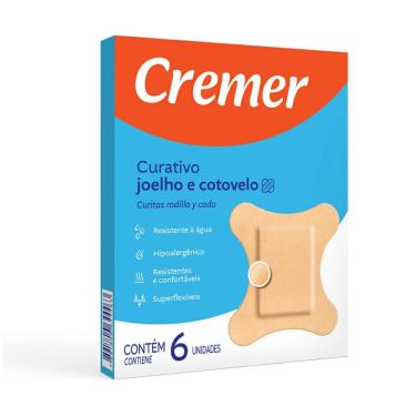 Imagem de Curativo Cremer Joelho e Cotovelo 6 Unidades