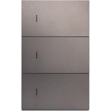 Imagem de Interruptor Inteligente 3 Tecla Física Mercúrio Zigbee Cinza