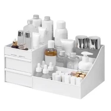 Imagem de Organizador De Mesa C/ Gaveta Porta Treco Multiuso Branco - Clink