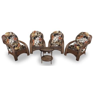 Imagem de Conjunto de Poltronas Fibra Sintética e 1 Mesa Centro