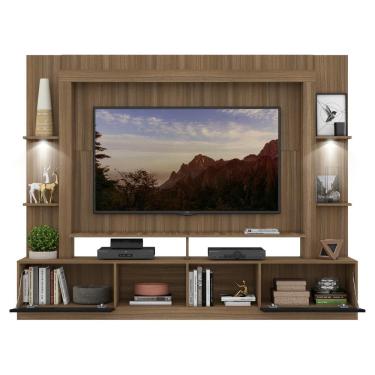 Imagem de Rack Estante Tv 65´´ Leds Madeirado/Preto