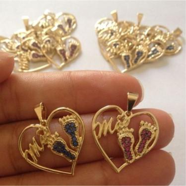 Imagem de Pingente Mãe De Menina Ou Mãe De Menino Banhado A Ouro