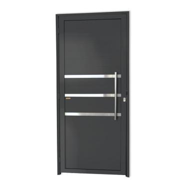 Imagem de Porta Lambril Com Friso Com Puxador Super 25 210cm X 80cm Brimak Cinza