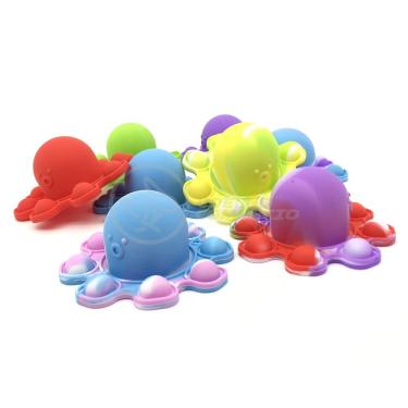 Imagem de Chaveiro Polvo Reversível Pop It Anti Stress Apertar Tiktok