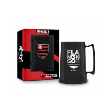 Imagem de Caneca Gel Flamengo Mengao Black Tri Campeao America