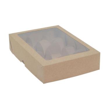 Imagem de 10 Caixas Para 12 Brigadeiro Visor Bombom Brigadeiro Trufas - Gráfica 