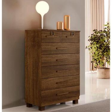 Imagem de Cômoda New Barcelona 7 Gavetas Benetil Móveis - Imbuia