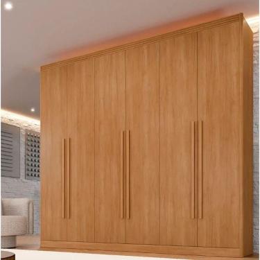 Imagem de Guarda Roupa Cancun 6 Portas mdf Cinamomo - Benetil