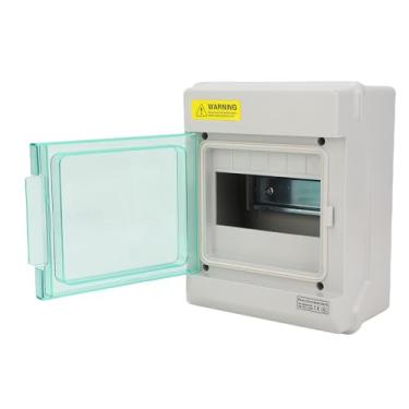 Imagem de Diydeg Caixa de Distribuição de Energia de 6 Vias, Caixa de Disjuntor IP66 à Prova D'água Com Tampa Transparente, Barras de ônibus e Trilho DIN, Caixas de Proteção de Distribuição