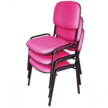 Imagem de 03 Cadeiras Para Auditórios Linha Hotel Auditório Rosa - DESIGN OFFICE