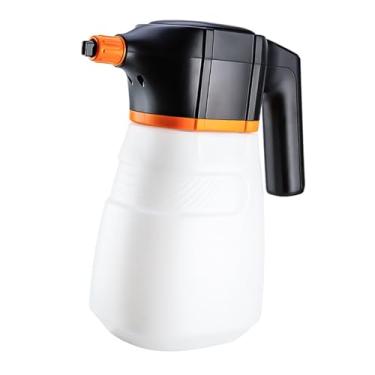 Imagem de Generic Pulverizador de espuma elétrico pressurizado, profissional, recarregável, portátil, resistente, bomba de 2 litros, para irrigação de jardim, Branco Laranja