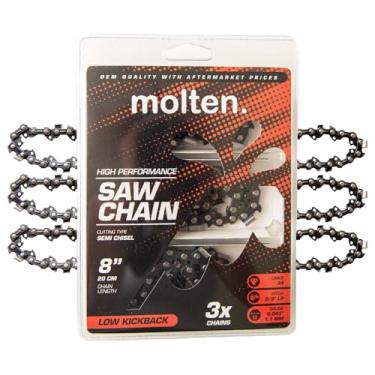 Imagem de Molten. Chain 8 Inch Chainsaw Chain for Pole Saw DCPS620 20V MAX XR, Black and Decker Pole Saw Chain LPP120, Craftsman, Oregon R34, & More