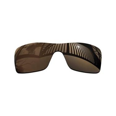 Imagem de MYCOURAG Lentes de reposição polarizadas com proteção UV para óculos de sol Oakley Batwolf OO9101 – Marrom Terra, polarizado