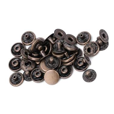 Imagem de 50 Conjuntos de Botões de Estalo de Latão Puro para Bagagem e Roupas, Prensa Decorativa Redonda (12,5 mm)
