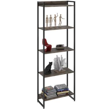 Imagem de Estante Multiuso Escritório Industrial 05 Prateleiras Areta 186x60cm C