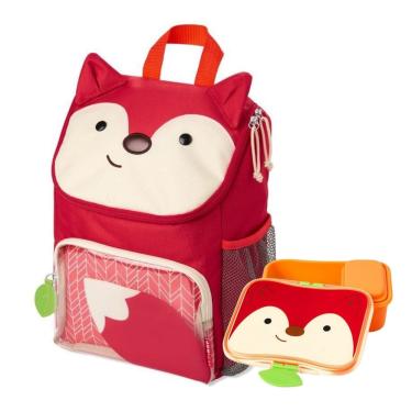 Imagem de Kit Mochila Escolar e Lancheira Zoo Raposa - Skip Hop