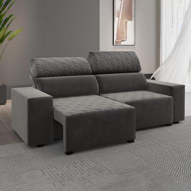 Imagem de Sofá 3 Lugares Viero Venetto Retrátil Reclinável 2 Metros Veludo