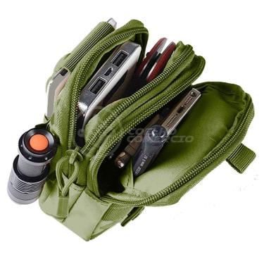 Imagem de Kit De Emergência Acampamento Bolsa Verde Militar Para Atividades Camping Sobrevivência Selva