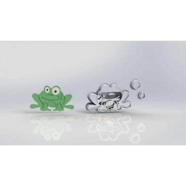 Imagem de Cortador Galinha Pintadinha Sapo Modular Tamanho 8cm