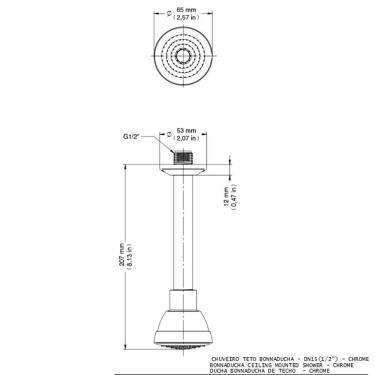Imagem de Chuveiro de Teto Docol BonnaChuveiro 1/2 