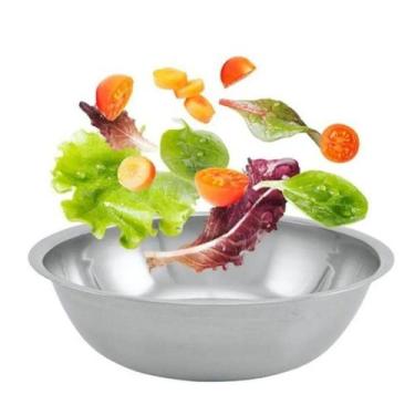 Imagem de Saladeira Inox 30Cm Lisa Ad Elegância E Praticidade - Ad Importação