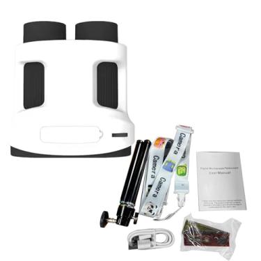 Imagem de Jectse Microscópio Digital Portátil, Ampliação de 200x, Tela de LED Colorida, 4032 * 2520p Fotos, Vídeos 1080p, 13 Idiomas, Tela de 2,0 Polegadas para Crianças Com tripé (WHITE)