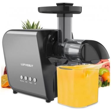 Imagem de Espremedor de Frutas Elétrico Lento e Inteligente com Motor Silencioso e Fácil de Limpar, 200W, LUFVEBUT, Preto