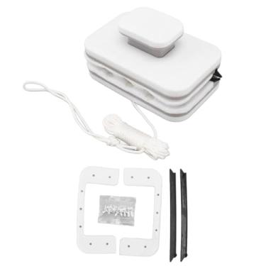 Imagem de Limpador de janelas magnéticas raspador de limpador de vidro para uso pesado de dupla face com rodo de silicone para altas janelas de construção limpando plástico 25,8 onças