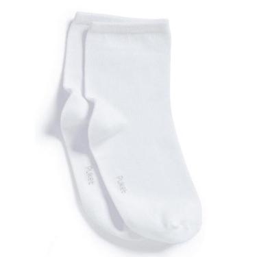 Imagem de Meia Soquete Puket Feminina Cotton Lisa Branco 34 a 39, Branco, 34 A 3