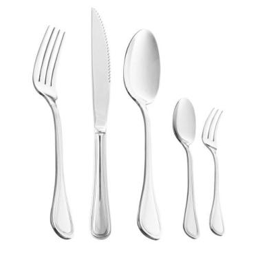 Imagem de Faqueiro 30 Peças com Faca para Churrasco de Aço Inox Avalon - Wolff