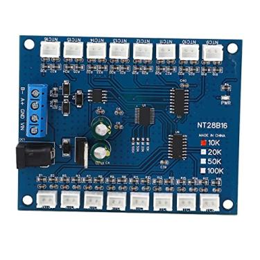 Imagem de Módulo de sensor de temperatura 16 canais RS485 Faixa de largura 20 ℃ a +125 ℃ Placa de medição temporária para B3950 1% Termistor Automação industrial (10k)
