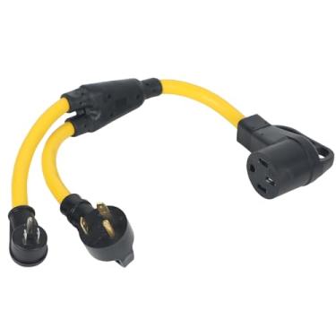 Imagem de ZDHQLHJ Cabo Adaptador Nema Tt-30P E 5-15P Para 14-50R Rv, De Alimentação Divisor Y 15 A 30/50 A, Tomada Macho Fêmea Tt-30 5-15 Trailer Camper Van