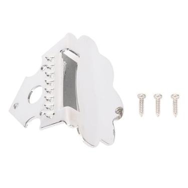 Imagem de Mandolin Tailpiece 8 Strings Substituição de forma de triângulo de zinco de metal para manutenção de reparos de manutenção de instrumentos musicais de bandolim