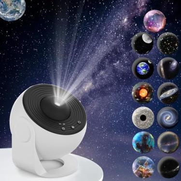 Imagem de Projetor Galaxy, projetor planetário 13 em 1, realista, céu estrelado, luz noturna com sistema solar, constelação, lua, para crianças, adultos, quarto, teto, home theater, decoração de sala de estar