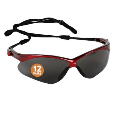 Imagem de Óculos de segurança Jackson Safety 22611 V30 Nemesis, lentes fumê com armação inferno/vermelha (pacote com 12)
