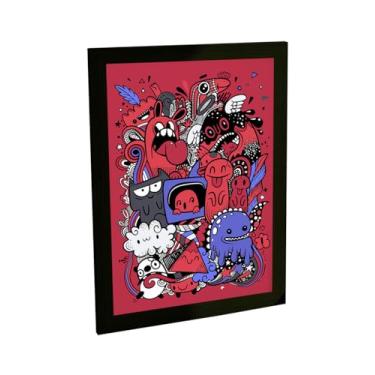 Imagem de Quadro Decorativo Doodle Desenho Grafite Ilustração Decoração Poster Quarto Sala