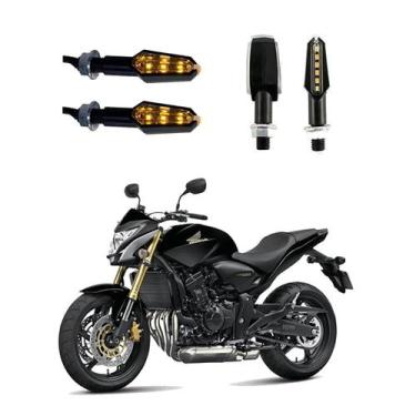 Imagem de KIT 4 Luz Seta Esportiva Pisca de Led Modelo P29 Para Moto Honda CB 60