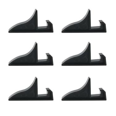 Imagem de YHXiXi 6 peças de suporte preto para porta-retratos 1,66 cm para certificado de licença comercial medalha suporte de plástico para exibição de painéis decorativos, arte, livro, registro, álbuns